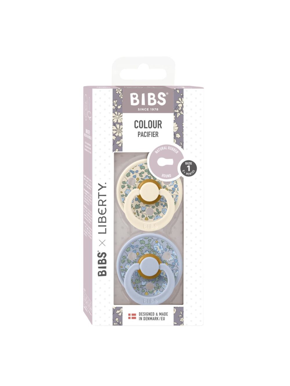 BIBS x Liberty Colour– Eloise Dusty Blue Mix 0-6m - Image 3