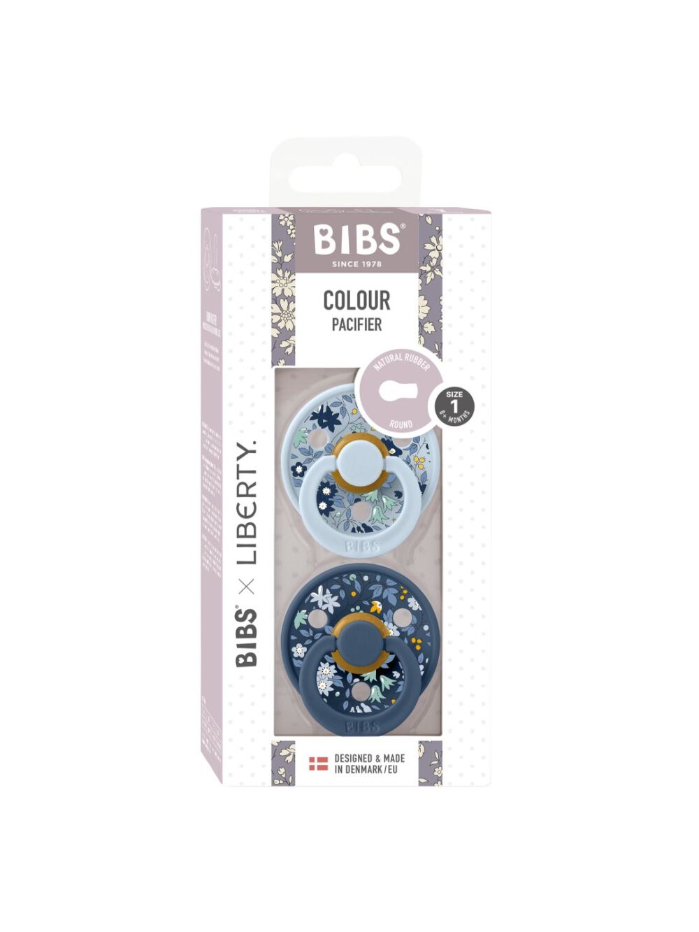 BIBS x Liberty Colour– Camomile Lawn Baby Blue Mix 0-6m - Image 3